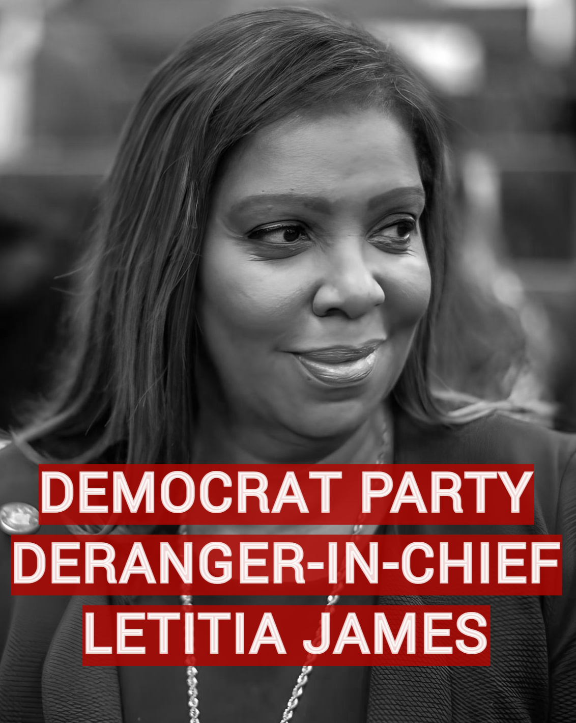 Deranger-In-Chief Letitia James covers for predators, inflates property values, and blocks Trump and DOGE’s anti-corruption efforts.