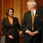 Nancy Pelosi [L] and Michael McMahon [R]