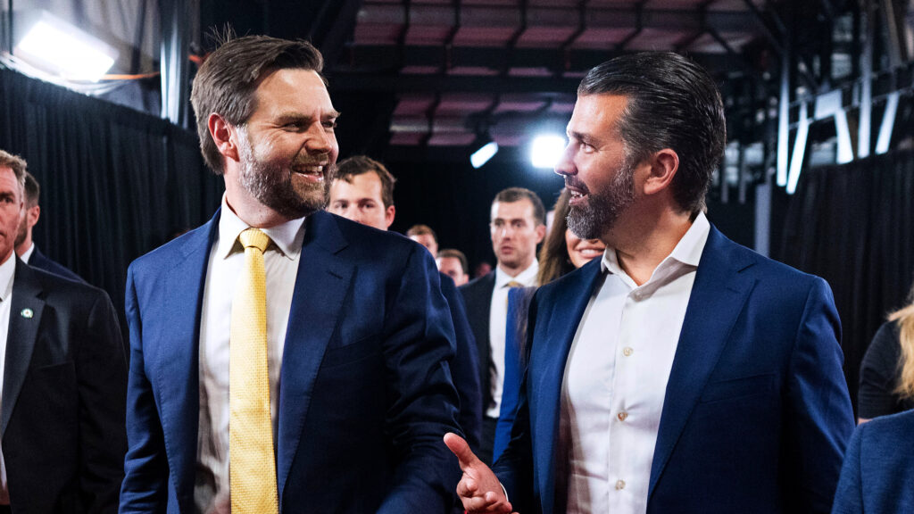 J.D. Vance and Donald Trump Jr. have all but announced that a post-Trump presidency Republican Party will begin with a RINO purge.