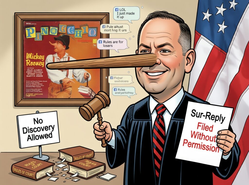 Judge Castorina Breaks Court Rules: Rogue Judge files unauthorized sur-reply, sparks scandal as Luthmann demands discovery.