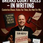 Judge Castorina Breaks Court Rules: Rogue Judge files unauthorized sur-reply, sparks scandal as Luthmann demands discovery.