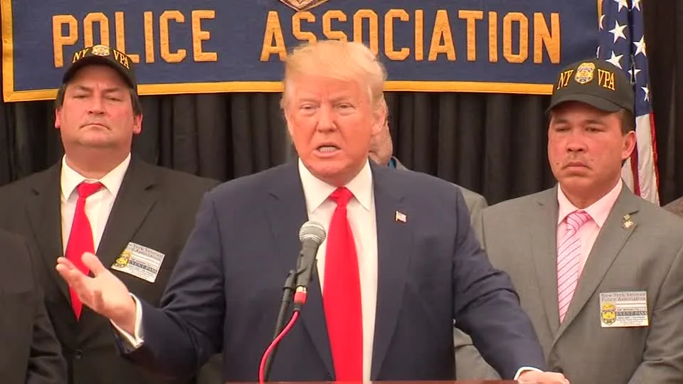 Trump's Law and Order policies align with the law enforcement-heavy Staten Island.