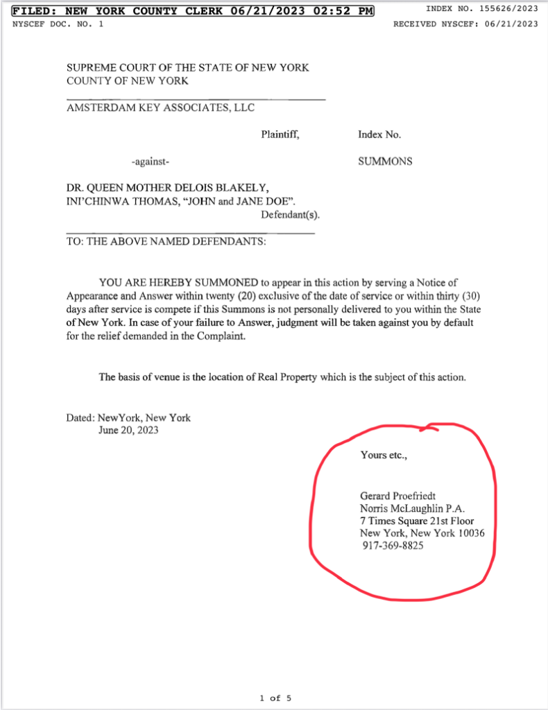 Unsigned Summons