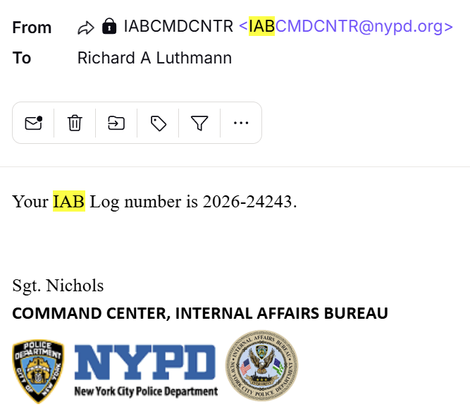 IAB Log Number